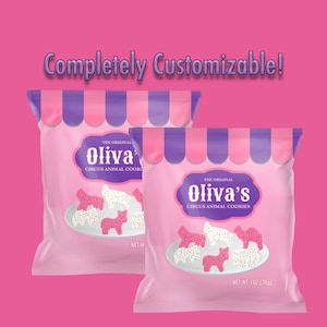 Custom Frosted Animal Cookie Bags