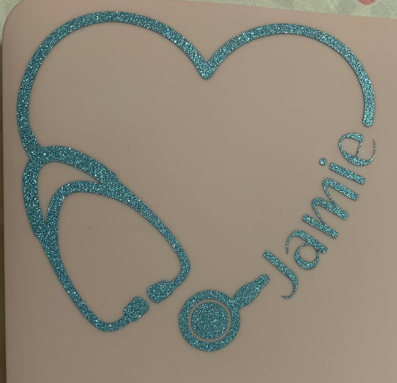 Custom Stethoscope Decal Nursing Decal Heart Shaped Etsy