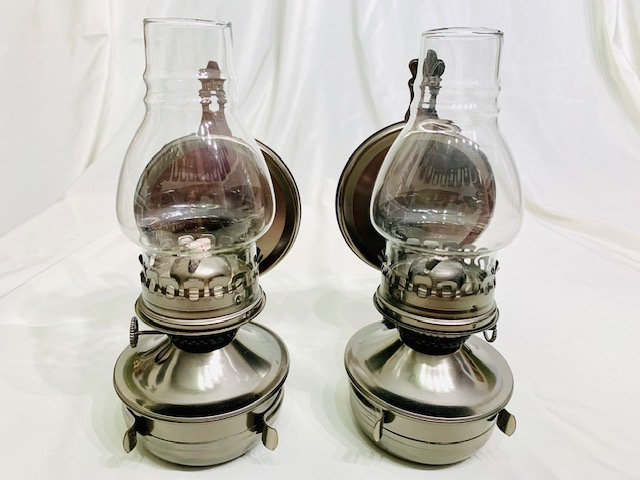 Woodshed wall sale mounted oil lamp