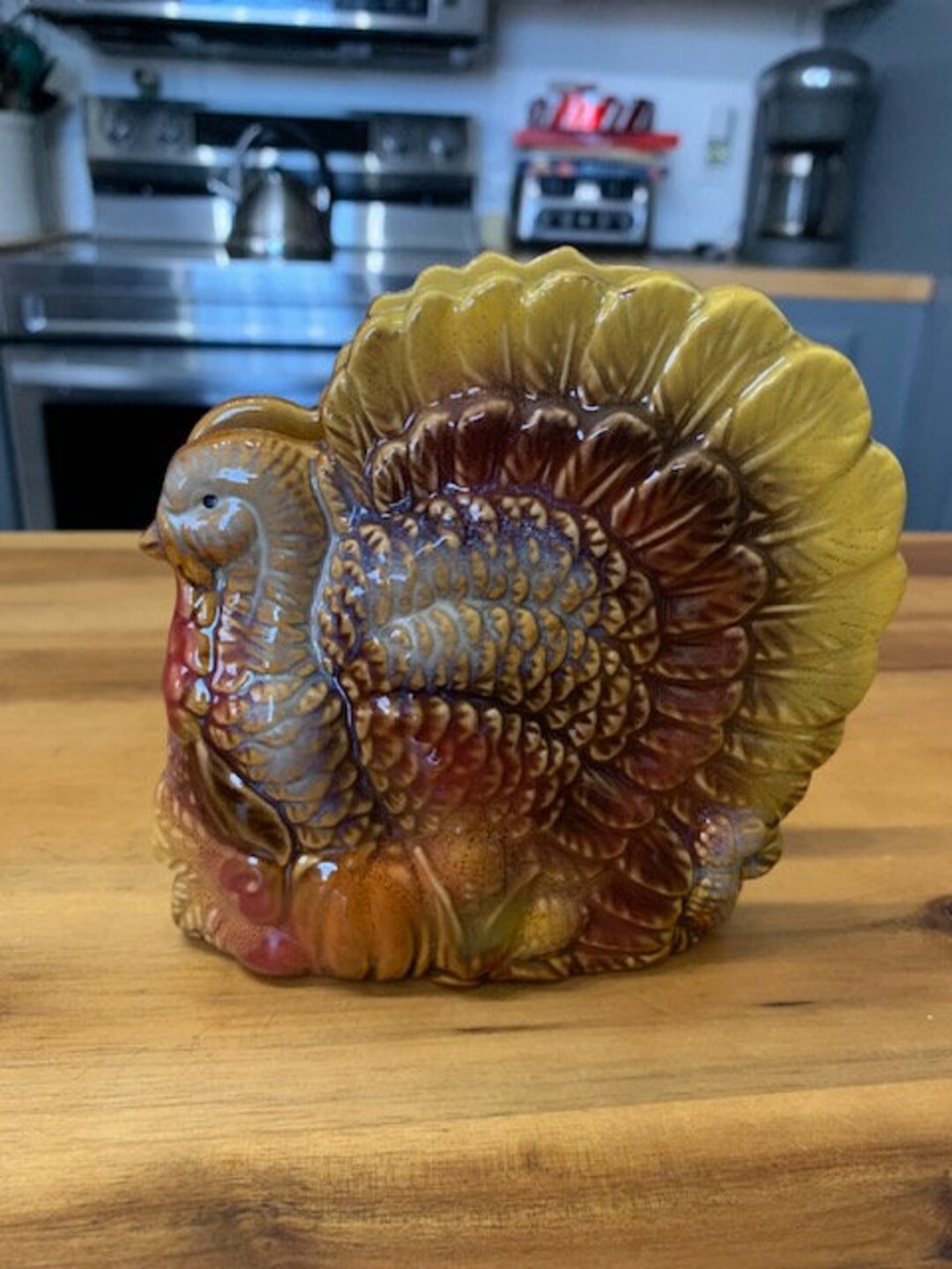 Turkey Napkin Holder Ceramic Harvest Fall Thanksgiving Etsy