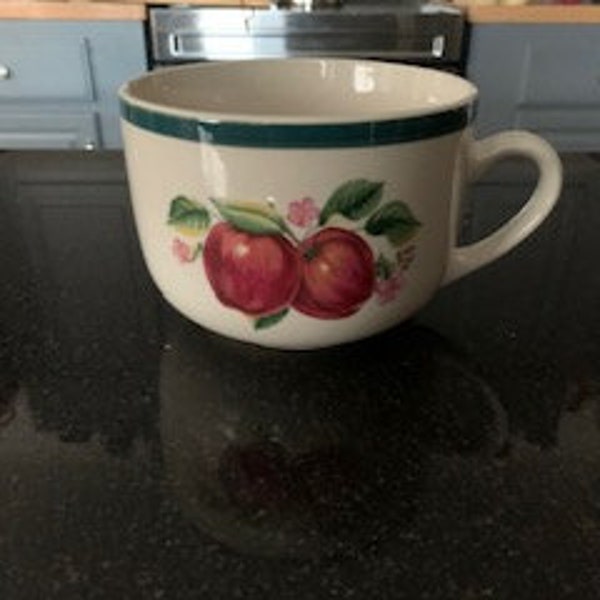 Apple Casual,China Pearl,Jumbo Mug,Soup Mug Casual,Apples,1 piece,1990s, Farmhouse,