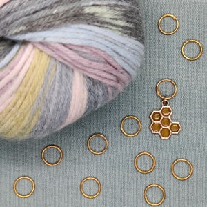 Colletidae | Bee Stitch Marker Set | Snag Free Stitch Markers for Knitting | Gifts for Her | Gifts for Knitters | Not the Bees!