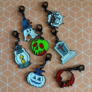 Piseog / Juego de marcadores de punto de Halloween / Marcadores de punto metálicos de Samhain para truco o trato / Regalos para tejedores