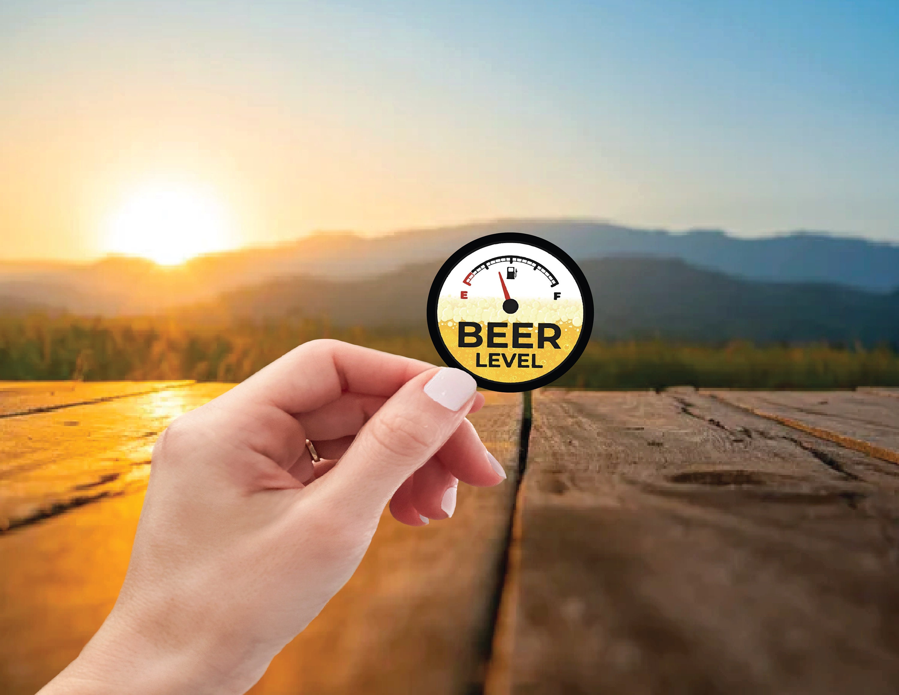Beer Level Sticker, Garage Fridge Sticker, Full Empty Beer Decal, Beer ...