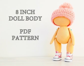 Handmade 8 Inch Rag Doll Body Pattern: Tilda Style (PDF Pattern)