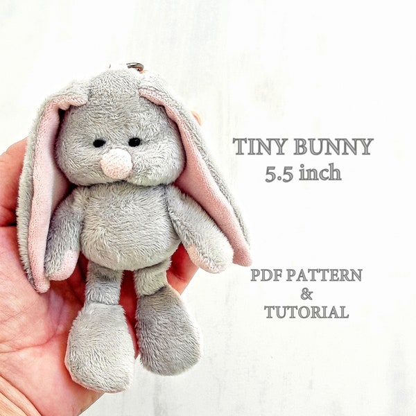 Tiny Bunny DIY bunny toy Little bunny Small bunny Plushie pattern Fluffy rabbit Cute bunny
