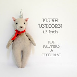 Unicorno di peluche fai da te, unicorno kawaii, peluche di unicorno, modello di unicorno, giocattolo unicorno