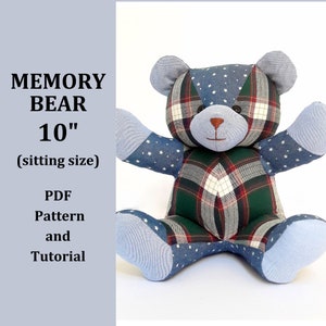 Memory Bear Pattern Make Teddy Bear Cuddly Toy Teddy Bear Sewing Pattern Plushie Pattern