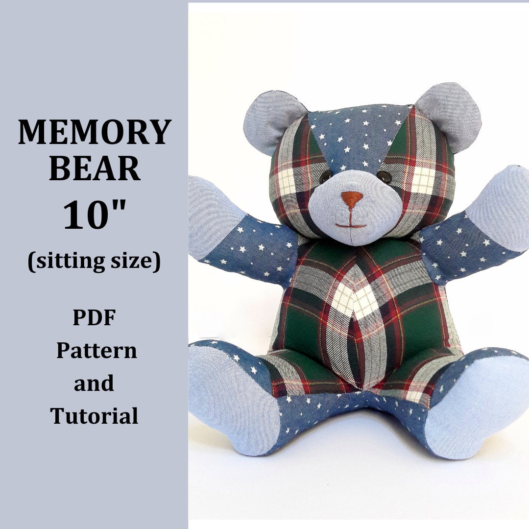 Memory Bear Pattern Make Teddy Bear Cuddly Toy Teddy Bear Sewing Pattern  Plushie Pattern 