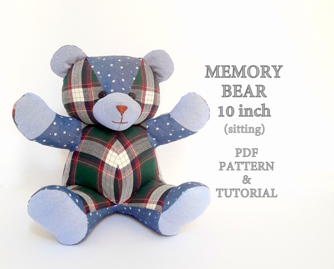 Memory Bear Pattern Make Teddy Bear Cuddly Toy Teddy Bear Etsy