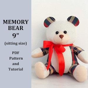 Memory Bear Pattern Cuddly toy Teddy Bear pattern Plushie pattern Teddy Bear Sewing pattern