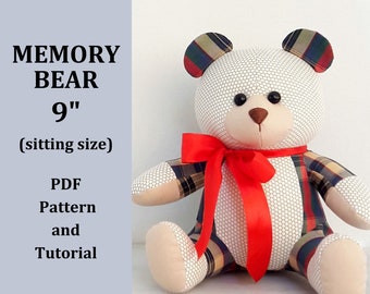 Memory Bear Pattern Cuddly toy Teddy Bear pattern Plushie pattern Teddy Bear Sewing pattern