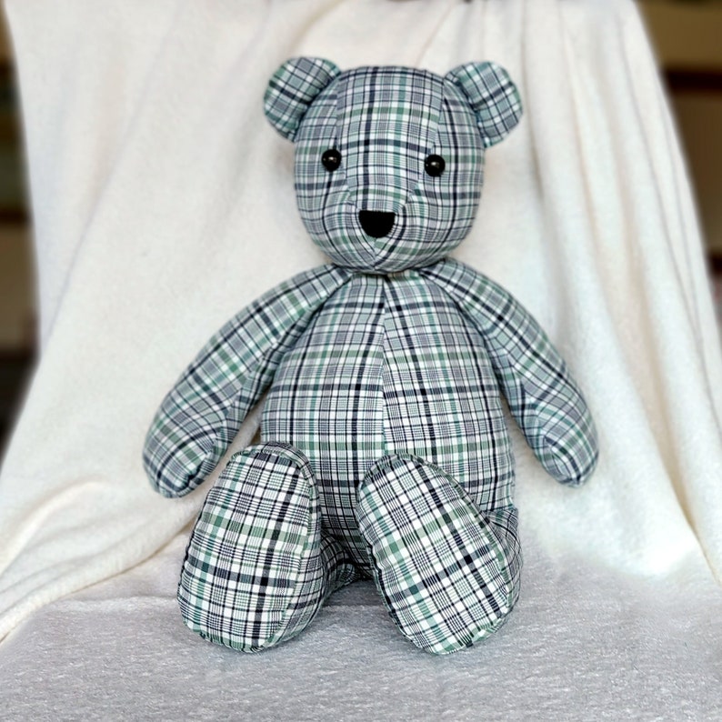 Memory Bear Pattern 14" and 18", Make Teddy Bear, Keepsake Bear Sewing Pattern