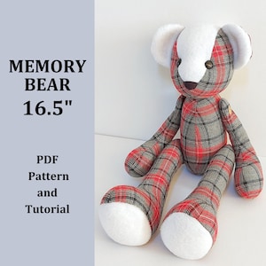 COFEST Funky Melody Memory Bear Sewing Pattern,Memory Bear Template Ruler  Set(10 PCS)-With Instructions Transparent A 