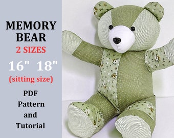 Patron de couture ours en peluche, faire un ours en peluche, patron de couture ours souvenir