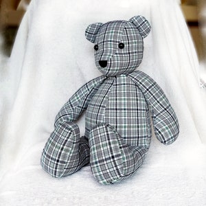 Memory Bear Pattern 14" and 18", Make Teddy Bear, Keepsake Bear Sewing Pattern