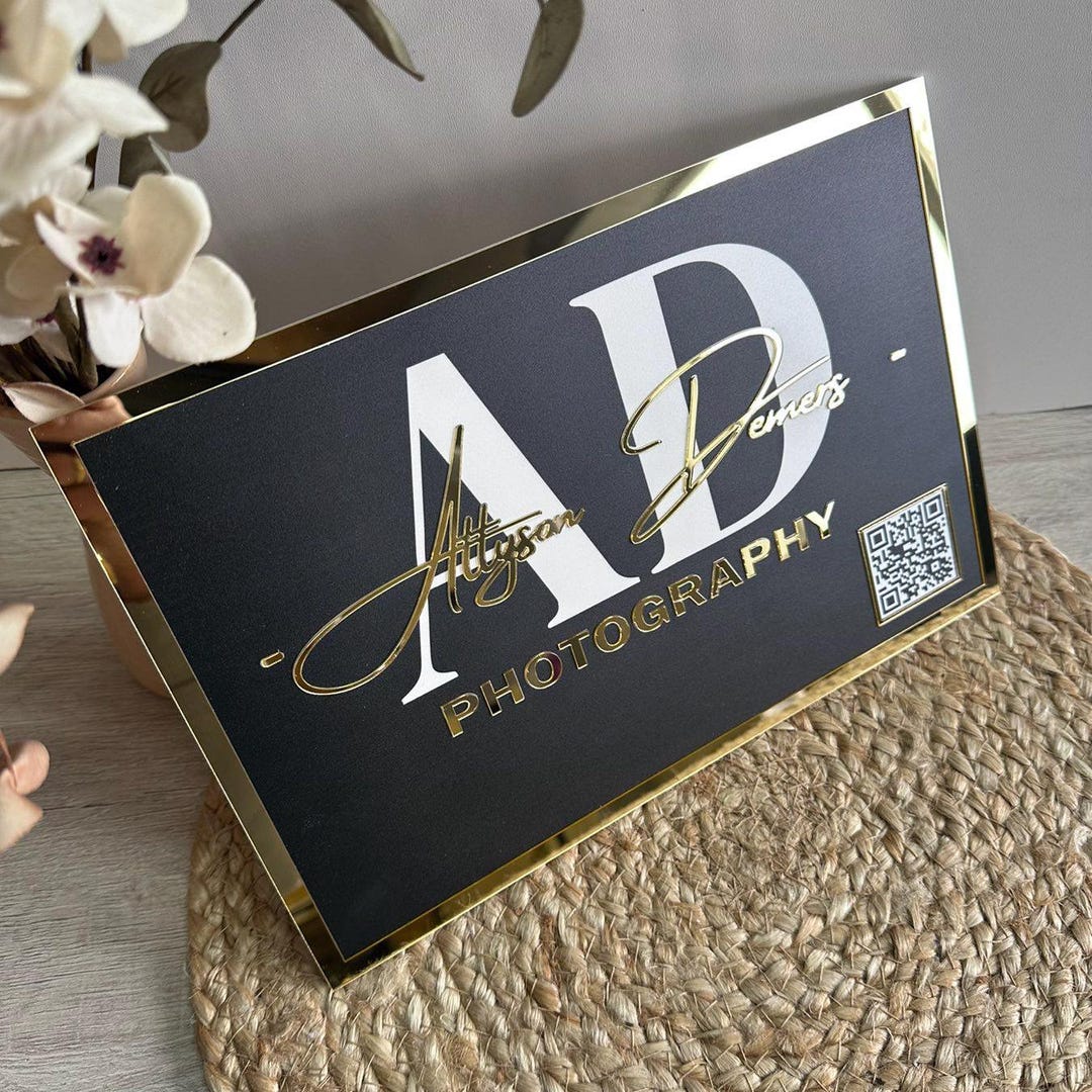 Personalized Acrylic Office Door Sign With Logo: Custom Business Sign ...
