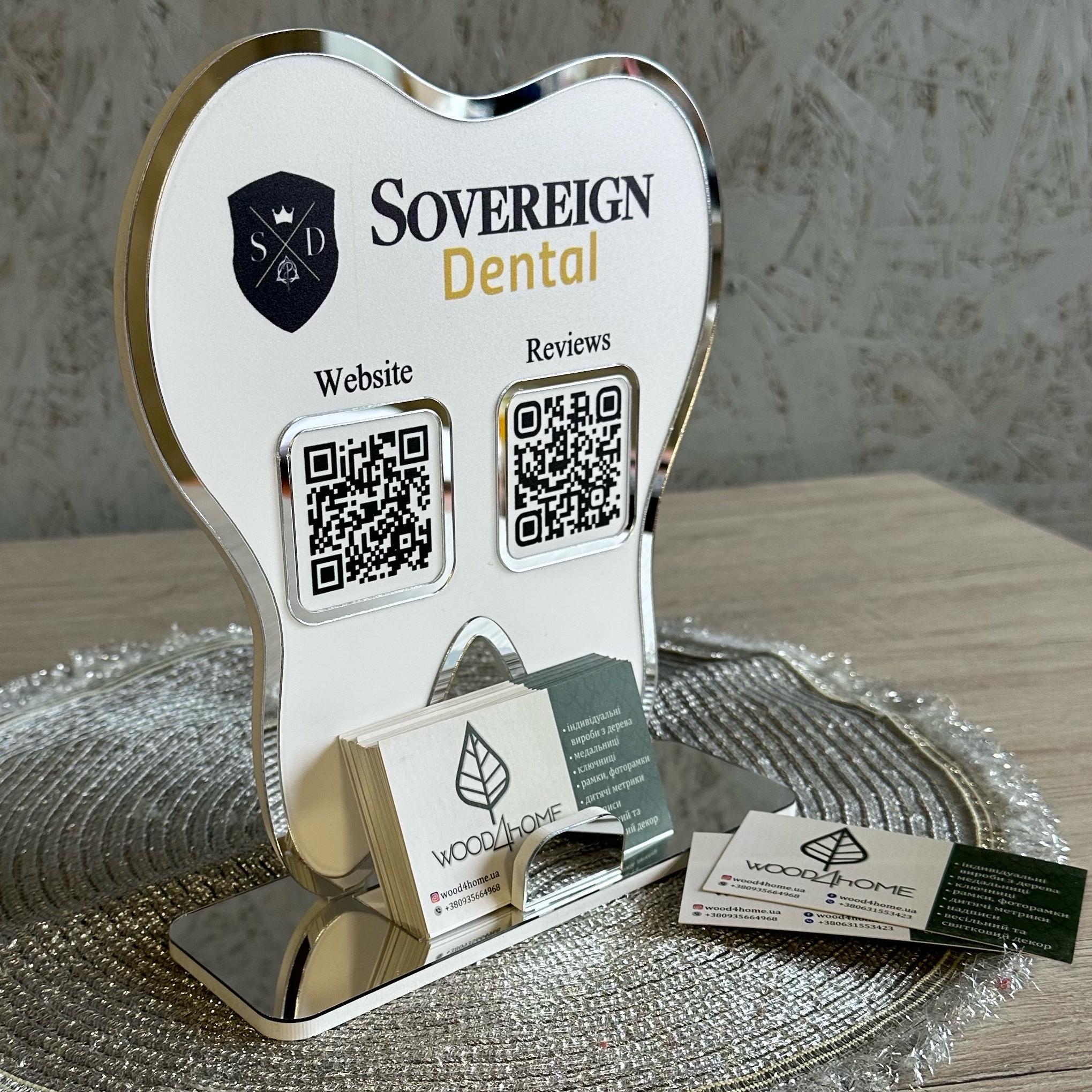 Tooth Shaped QR Code Sign for Dentist Office | Dental Clinic Decor ...