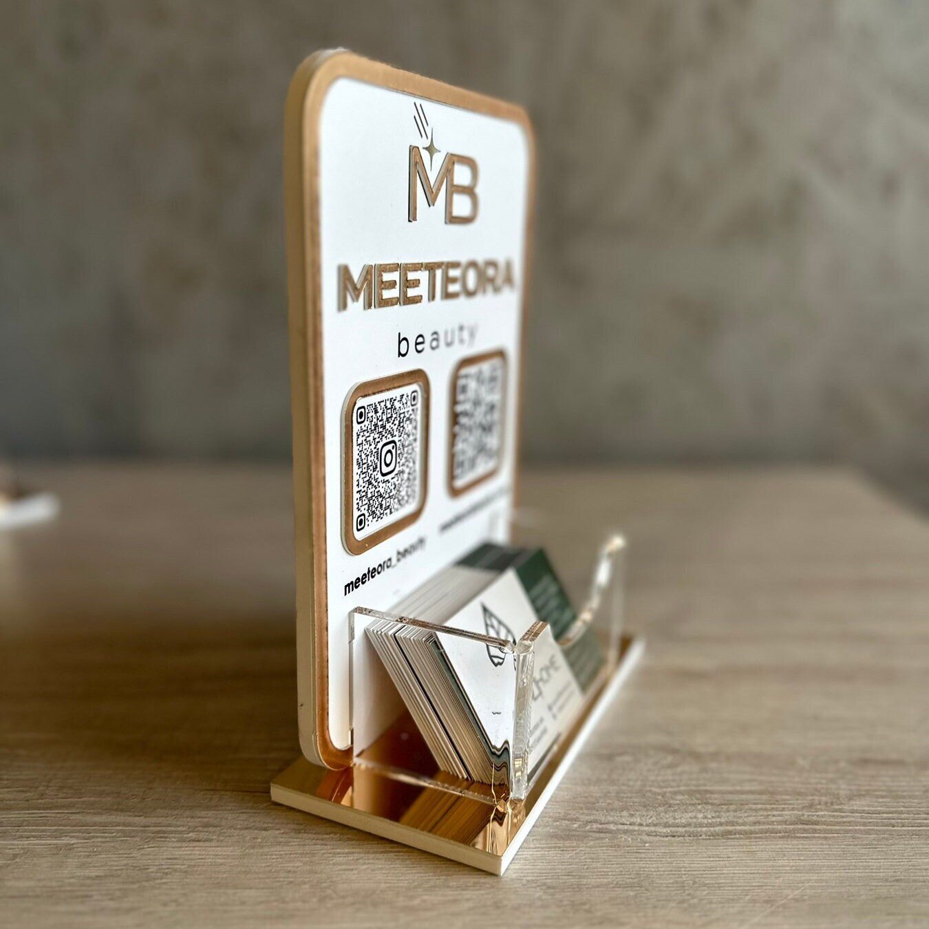 Code Card Holder Personal Business Card Holder for Desk and Qr Codes Sign in the Shape ...