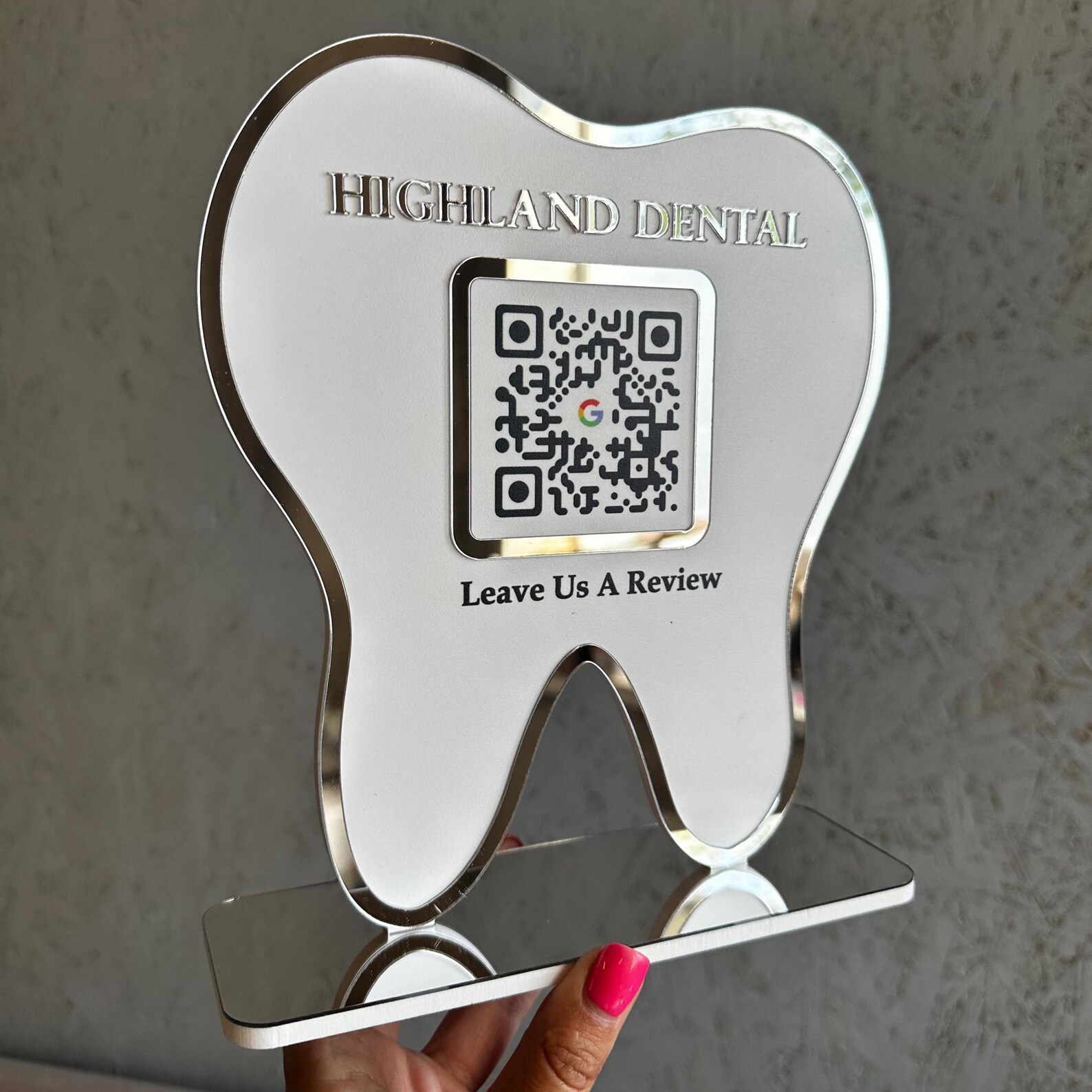 Personalized Tooth-shaped QR Code Sign: Dental Office Decor - Etsy