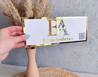 Custom Acrylic Office Door Sign with Logo – Personalized Business Door Sign for Office, Clinic, Studio or Small Business