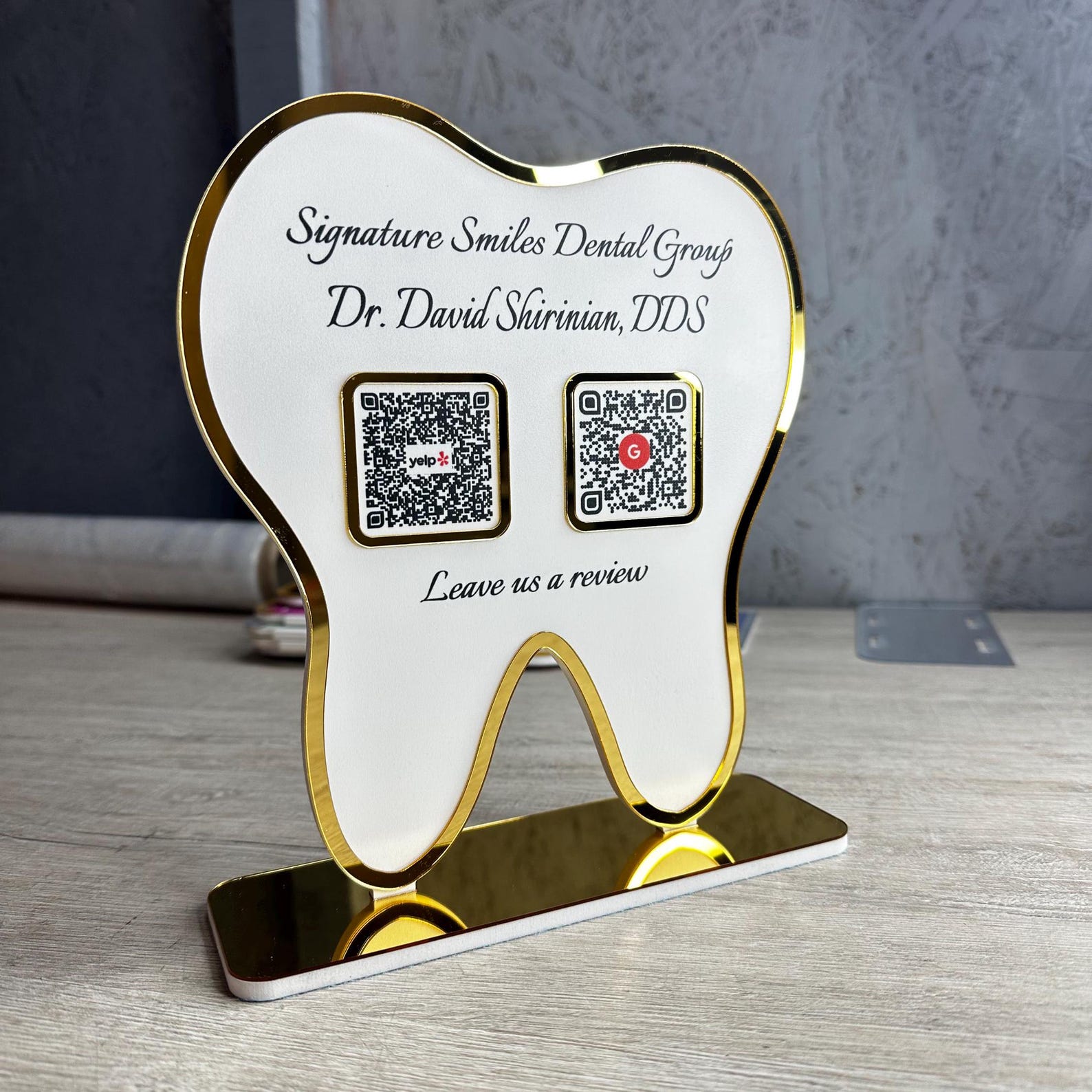 Personalized Tooth-shaped QR Code Sign: Dental Office Decor - Etsy