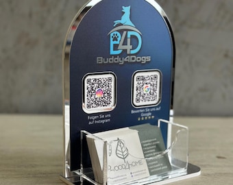 Business card holder qr codes desk organizer sign ,galentine gift for mom