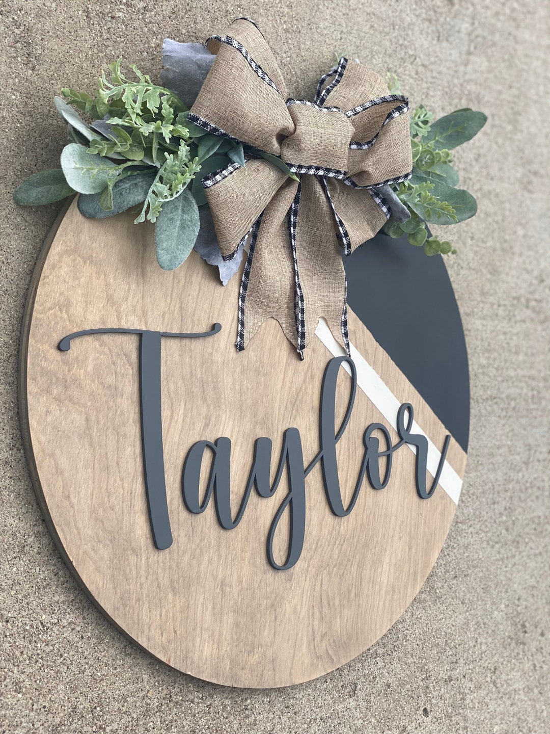 Front Door Hanger, Last Name Sign Family Name Gift, Personalized Family ...