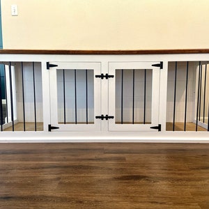 Custom Single / Double Option Dog Kennel, Dog Crate, TV Stand Furniture
