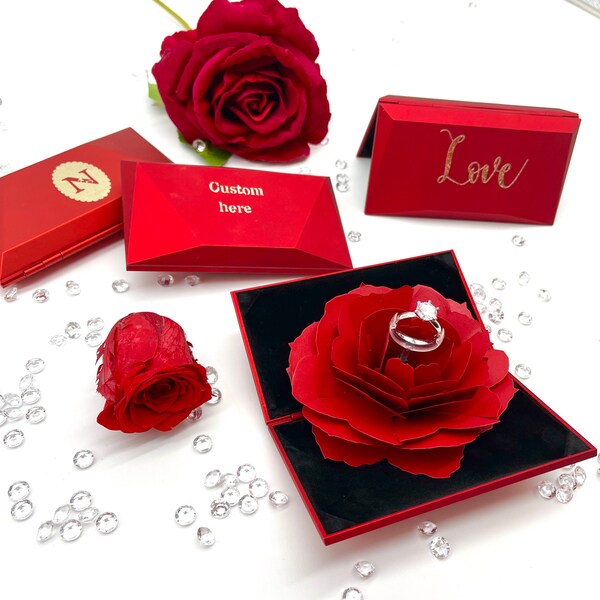 Flower Engagement Ring Etsy