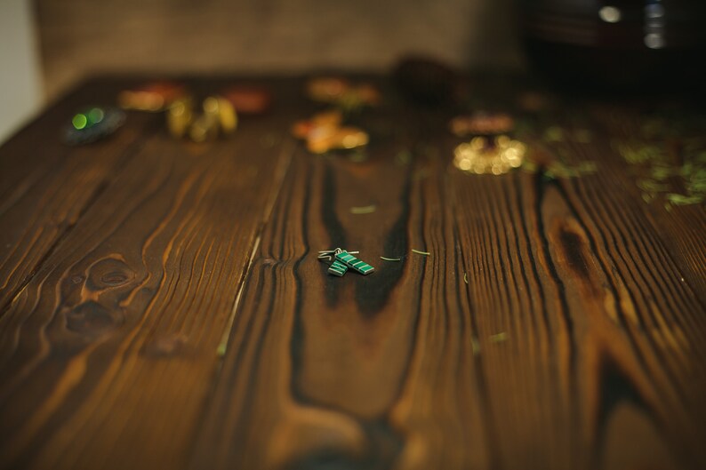 Soviet Malachite Earrings Made in the USSR-1970
