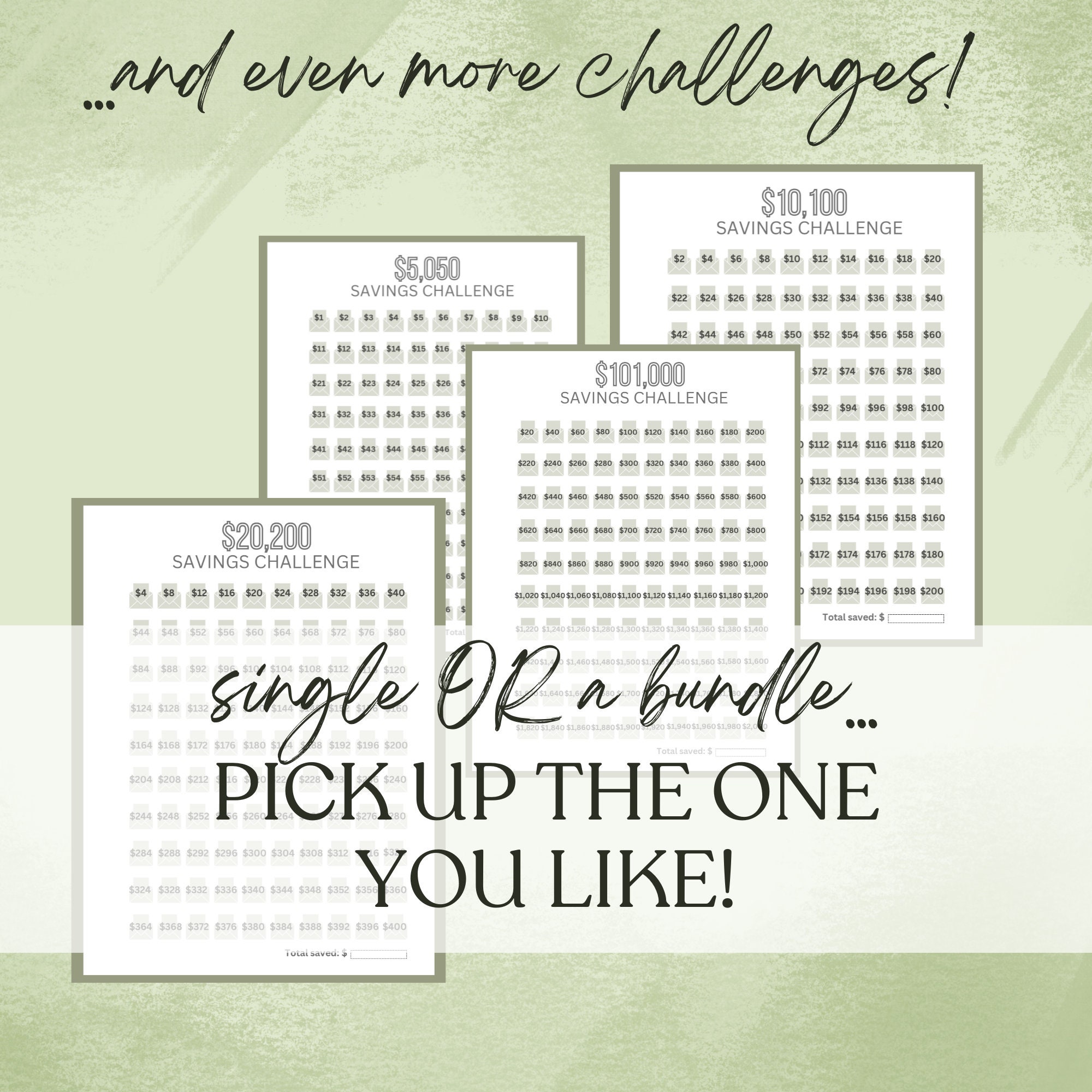 50 000 Savings Challenge Printable 50k Saving Challenge - Etsy