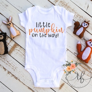 Baby Announcement  Pregnancy Announcement Bodysuit  Fall