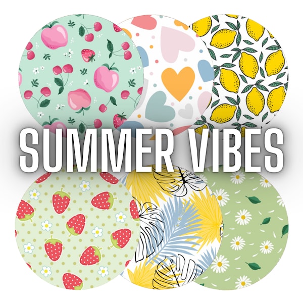 Summer Vibes / Badass Patches / Pack of 6 Freestyle Libre Sensor, Dexcom G6, Omnipod, Libre 3, Dexcom G7