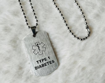 Medical necklace for diabetes sale