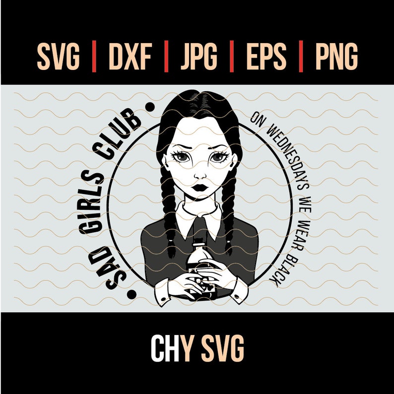 Download Wednesday Addams svg The Addams Family Retro Horror ...