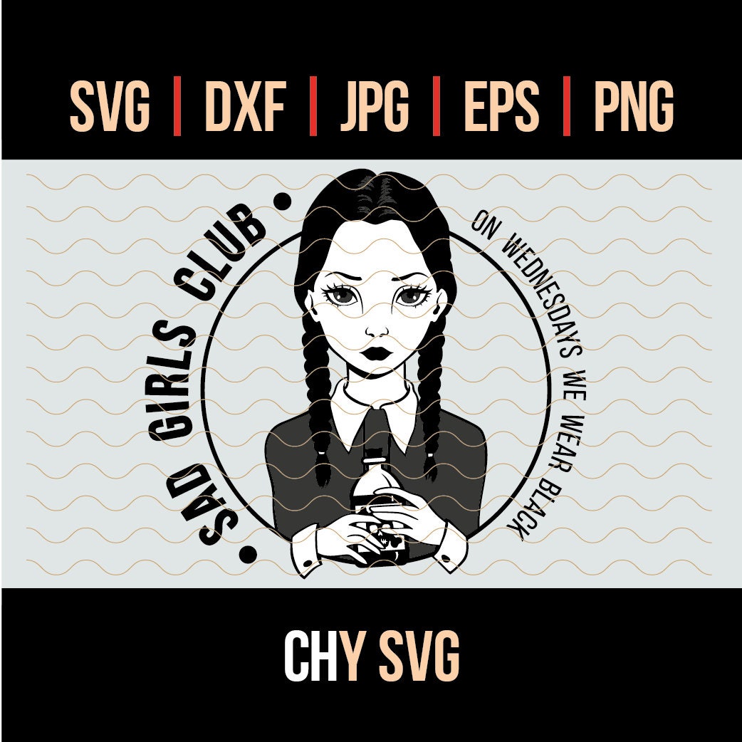 Download Wednesday Addams Svg The Addams Family Retro Horror Vintage Etsy