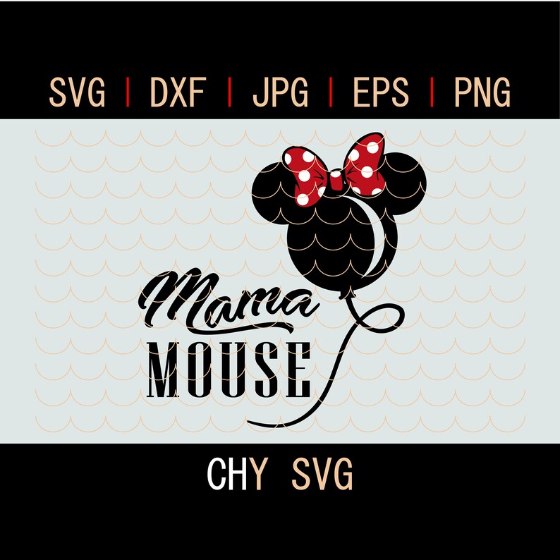 Download Mama Mouse SVG Mom art Minnie CRICUT Disney Character | Etsy