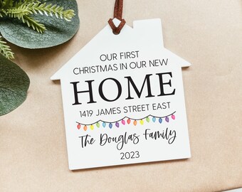 First Christmas In Our New Home 2023 Ornament, New Home Ornament, New Homeowner Gift, Housewarming Gift, Real Estate Agent Christmas Gift