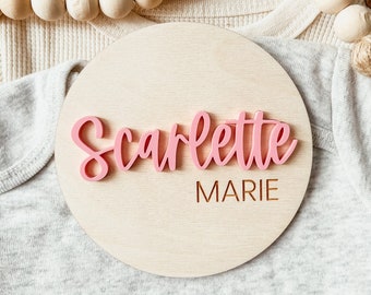 Wooden Birth Announcement, Birth Announcement Sign, Baby Name Sign, Hospital Newborn Photo Sign, Newborn Baby Photo Prop, Baby Shower Gift