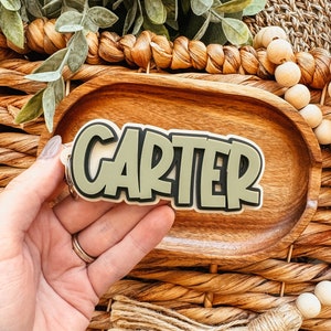 Porte-clés avec nom en acrylique, Porte-clés avec nom de sac à dos, Porte-clés avec nom 3D, Porte-clés avec nom personnalisé, Étiquette avec nom de sac à dos, Étiquette de sac à langer, Porte-clés