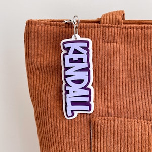 Acrylic Name Keychain, Backpack Name Keychain, 3D Name Keychain, Personalized Name Keychain, Backpack Name Tag, Diaper Bag Tag, Keychain