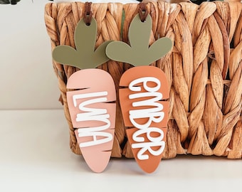 Carrot Easter Basket Tag, Personalized Easter Basket Tag, Custom Easter Tag, Carrot Easter Tag, Custom Carrot Tag, Personalized Name Tag