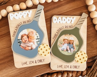 Fridge Photo Magnet, Custom Photo Magnet, Pickleball Fridge Magnet, Dad Photo Magnet, Grandpa Magnet, Picture Magnet, Photo Frame Magnet