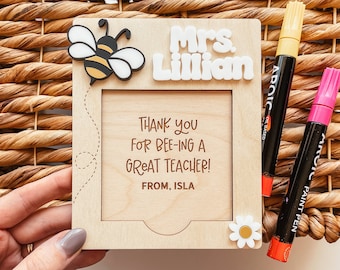 Personalized Sticky Note Holder, Custom Sticky Note Holder, End Of Year Teacher Gift, Teacher Appreciation Gift, Custom Note Pad Holder