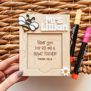 Personalized Sticky Note Holder, Custom Sticky Note Holder, End Of Year Teacher Gift, Teacher Appreciation Gift, Custom Note Pad Holder