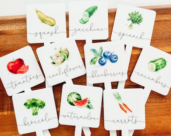 Fruit and Vegetable Garden Stakes, Vegetable Garden Labels, Plant Markers, Fruit Garden Markers, Garden Labels, Gift For Gardeners