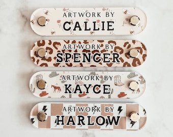 Look What I Made Magnet, Kids Artwork Display Fridge Magnet, Personalized Name Magnet, Back to School Decor, Mother's Day Gift