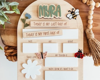 First And Last Day Of School Sign, Custom First Day Of School Board, Back To School Sign, Interchangeable School Sign, School Photo Sign
