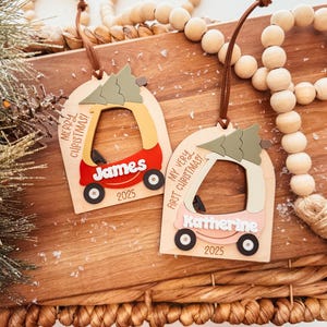 Baby's First Christmas Ornament 2026, Personalized Baby Christmas Ornament, Custom Wooden Newborn Ornament, 3D New Baby Christmas Ornament